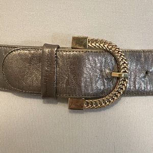 Vintage Charles Jourdan Metallic Belt 31 Inches Long